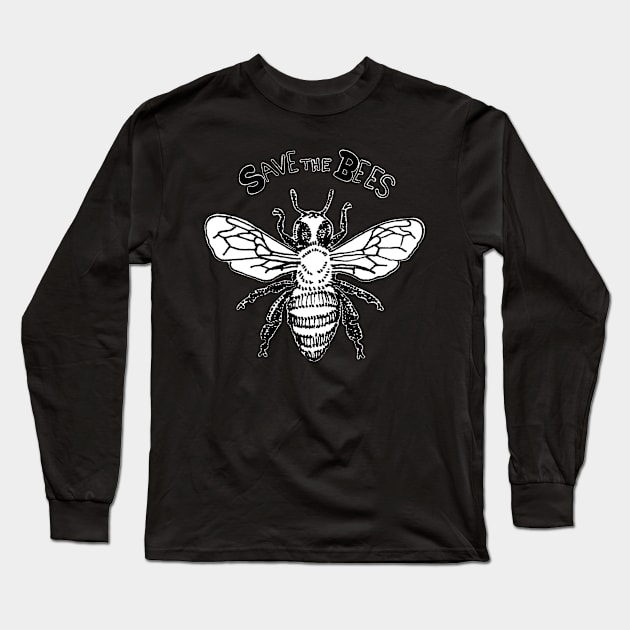 Save The Bees 002 Long Sleeve T-Shirt by Lisamariesumner